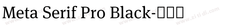 Meta Serif Pro Black字体转换